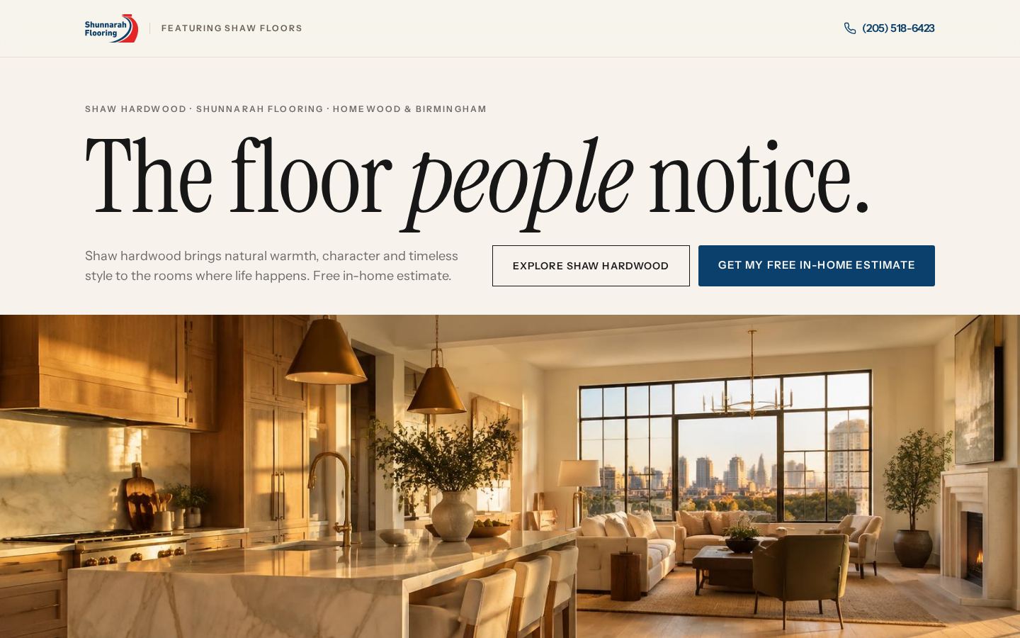 Shunnarah Shaw hardwood live page