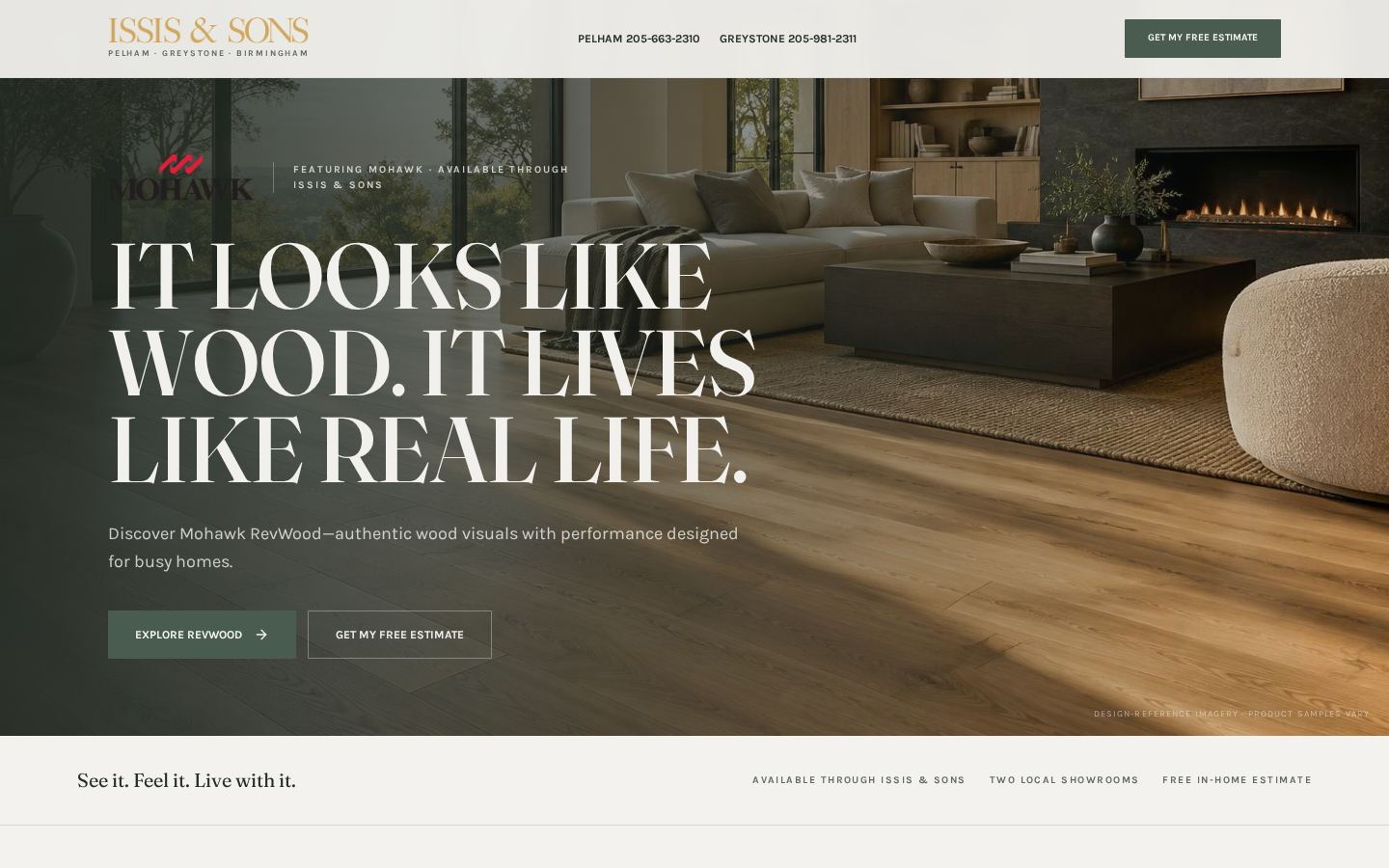 Live Mohawk RevWood page by Issis & Sons