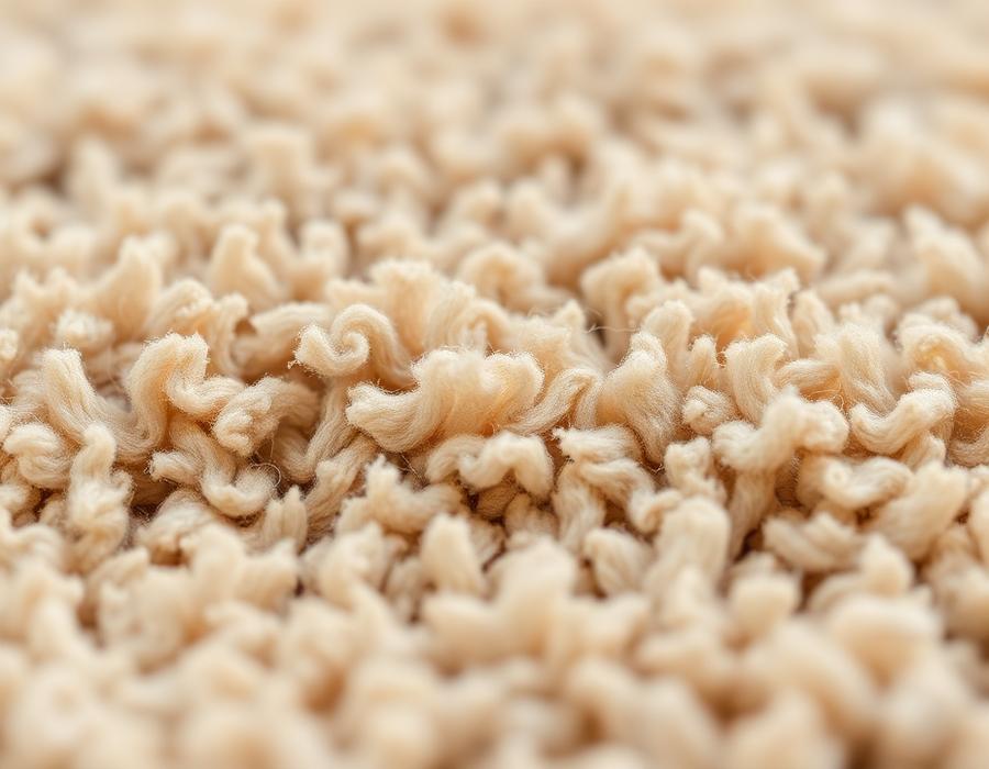 Textured carpet flooring in a bedroom
